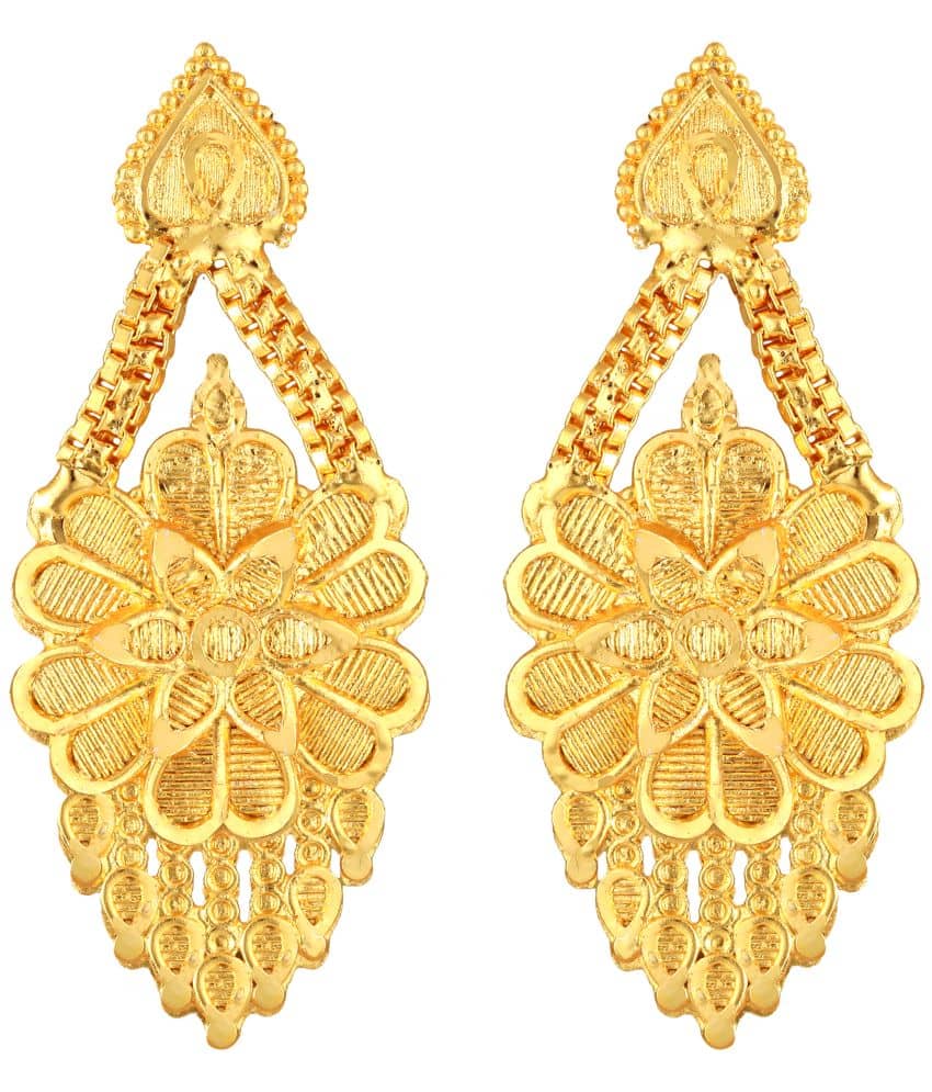 VIVASTRI Golden Chandbalis Earrings ( Pack of 1 ) - Earrings | Buy online on ZillyBuy