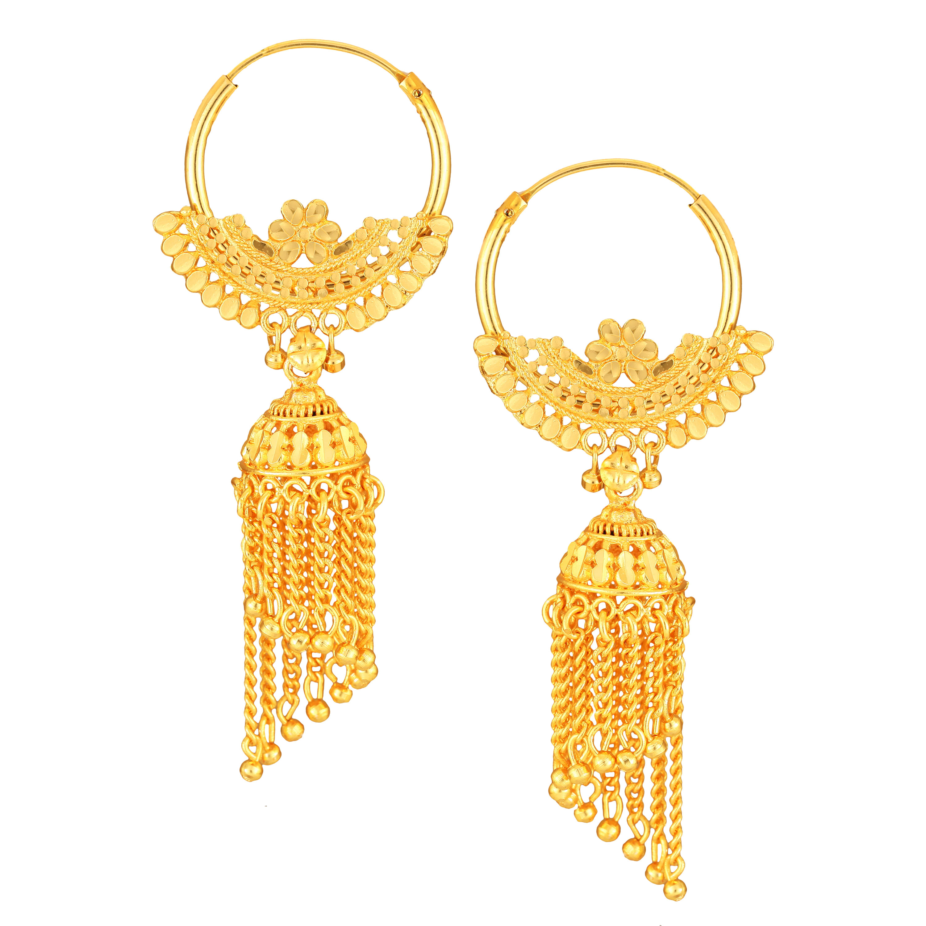     			VIVASTRI Golden Jhumki Earrings ( Pack of 1 )