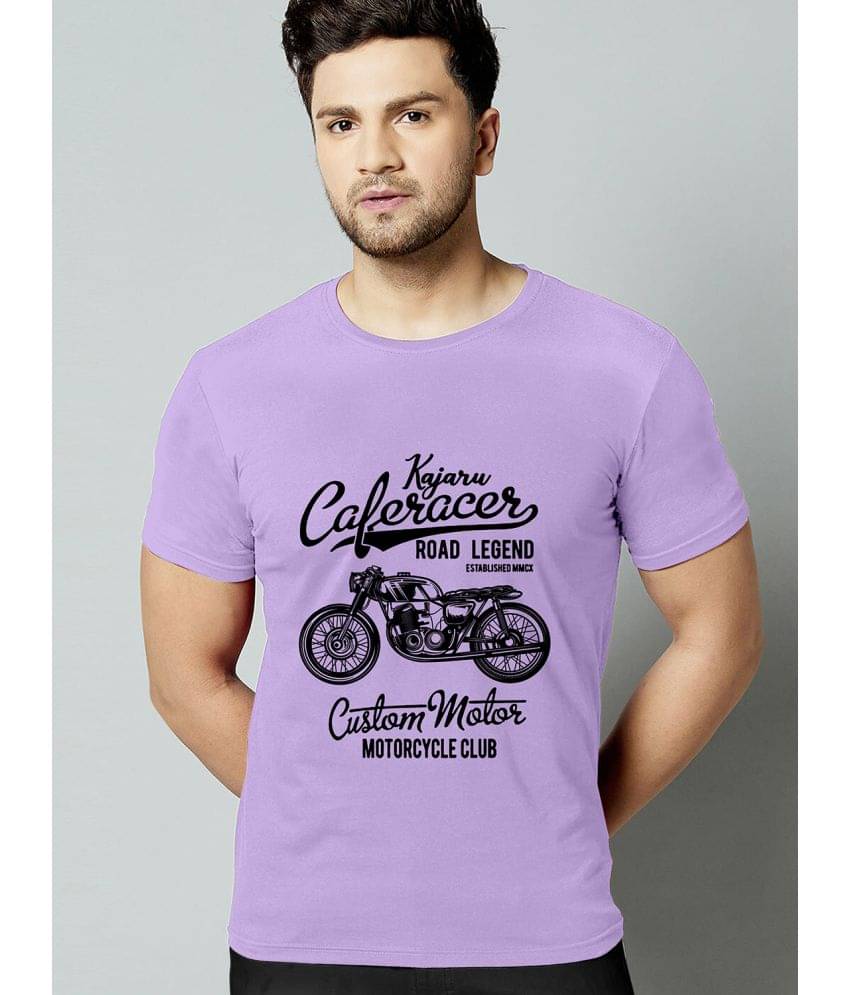 happy khajana Polyester Regular Fit Printed Half Sleeves Men's T-Shirt - Lavender ( Pack of 1 ) happy khajana Polyester Regular Fit Printed Half Sleeves Men's T-Shirt - Lavender ( Pack of 1 )