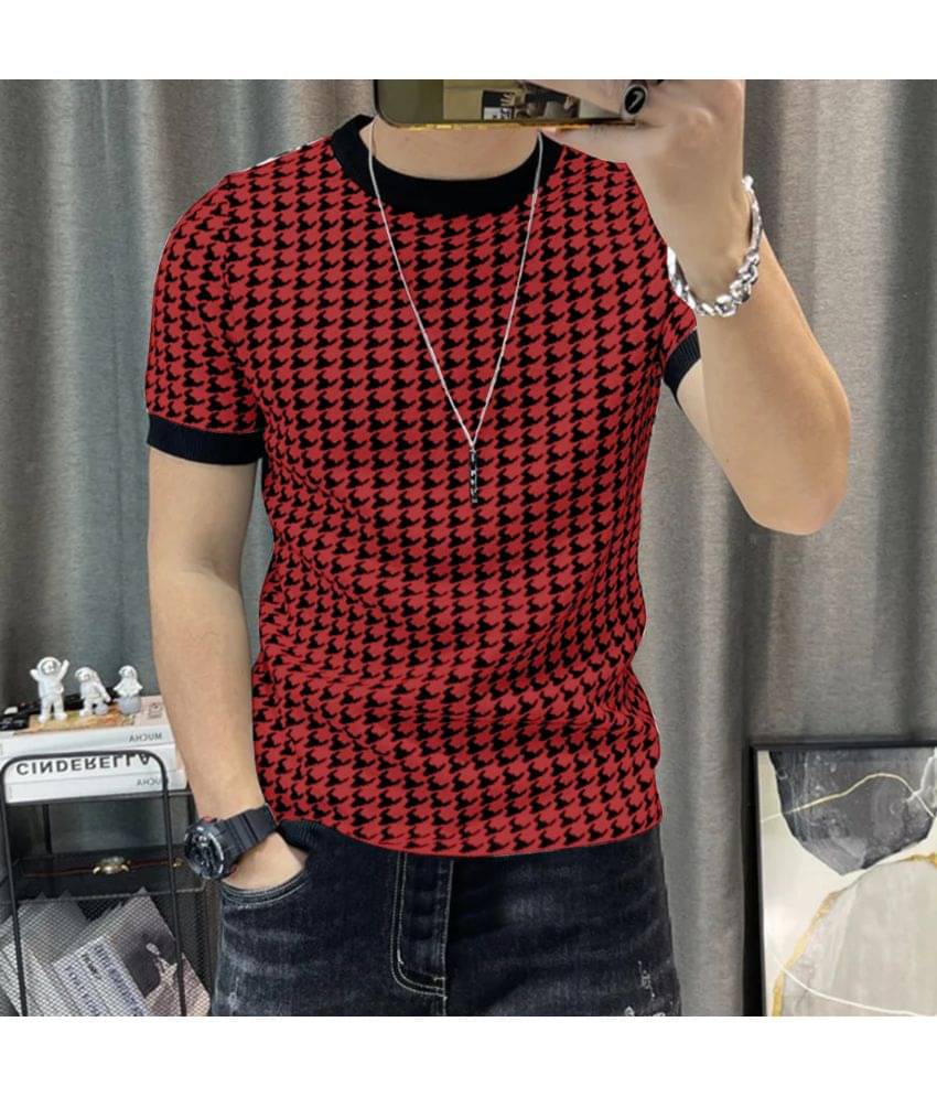 happy khajana Pack of 1 Polyester Regular Fit Men's T-Shirt ( Maroon ) happy khajana Pack of 1 Polyester Regular Fit Men's T-Shirt ( Maroon )