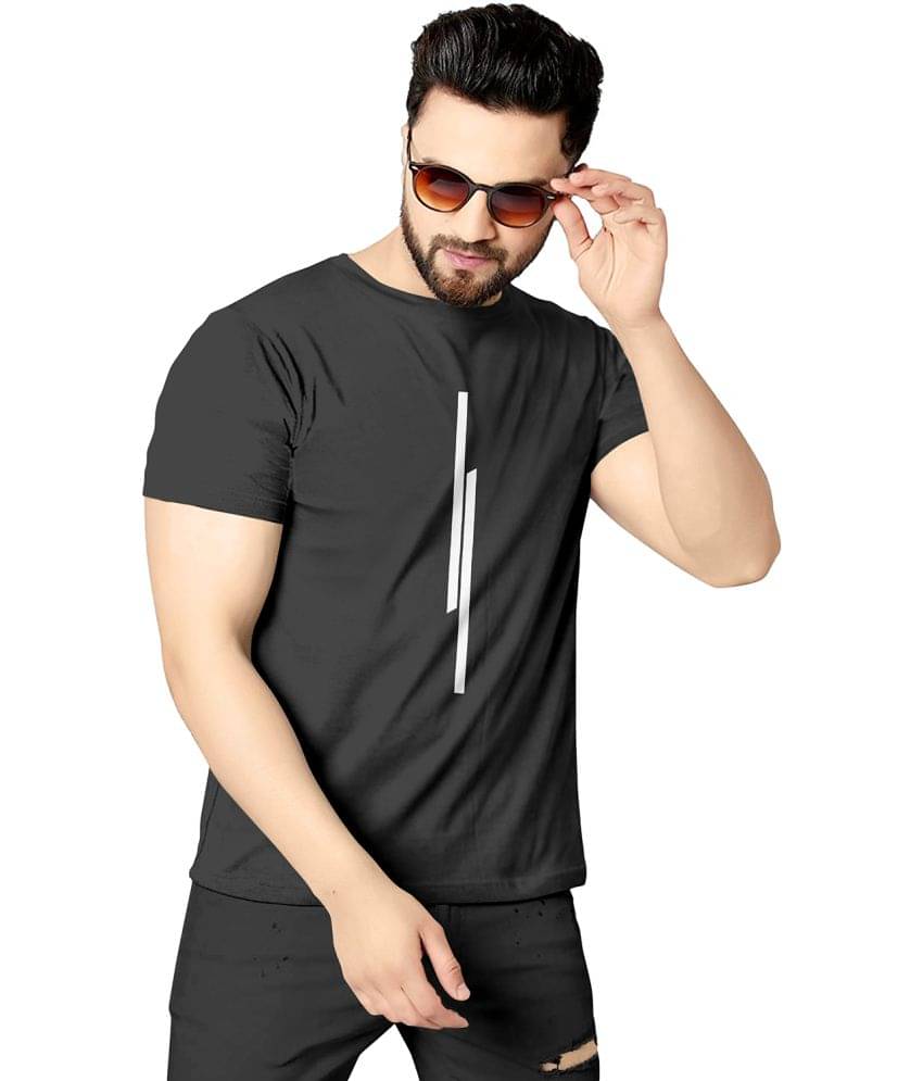 happy khajana Pack of 1 Polyester Regular Fit Men's T-Shirt ( Black ) happy khajana Pack of 1 Polyester Regular Fit Men's T-Shirt ( Black )