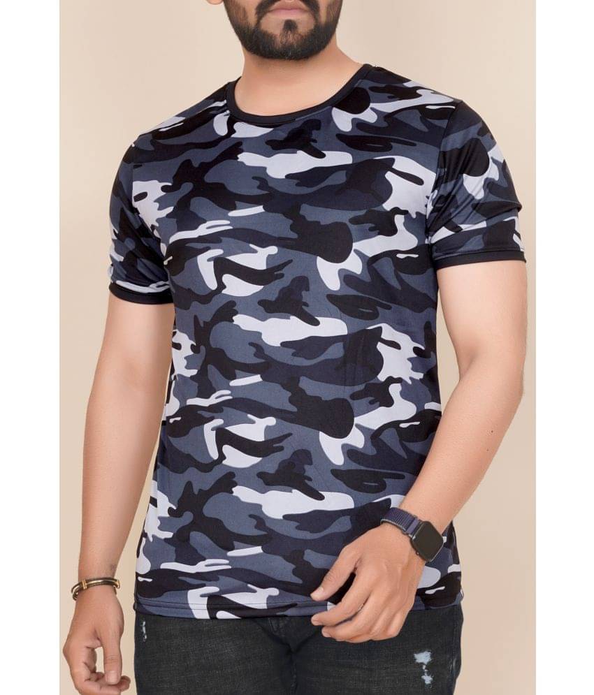     			happy khajana Pack of 1 Polyester Regular Fit Men's T-Shirt ( Dark Grey )