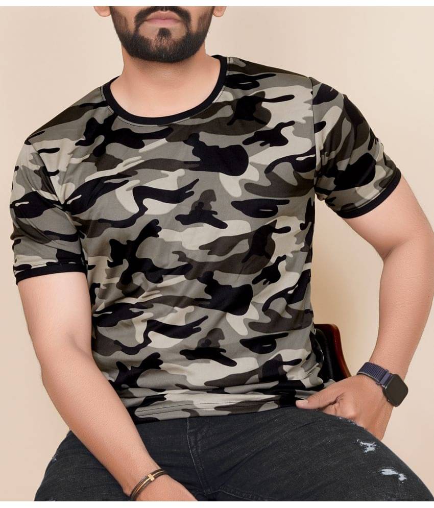     			happy khajana Polyester Regular Fit Printed Half Sleeves Men's T-Shirt - Mint Green ( Pack of 1 )