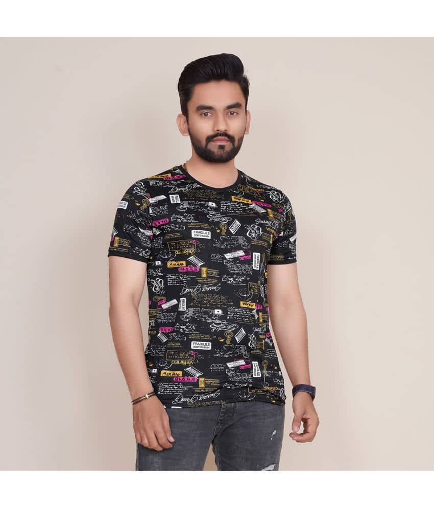 happy khajana Pack of 1 Polyester Regular Fit Men's T-Shirt ( Grey Melange )