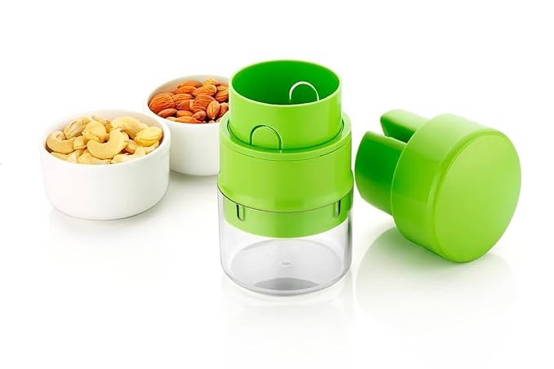 iview kitchenware Dry Fruit Cutter Green Plastic Mannual Chopper 200 ml ( Pack of 1 )