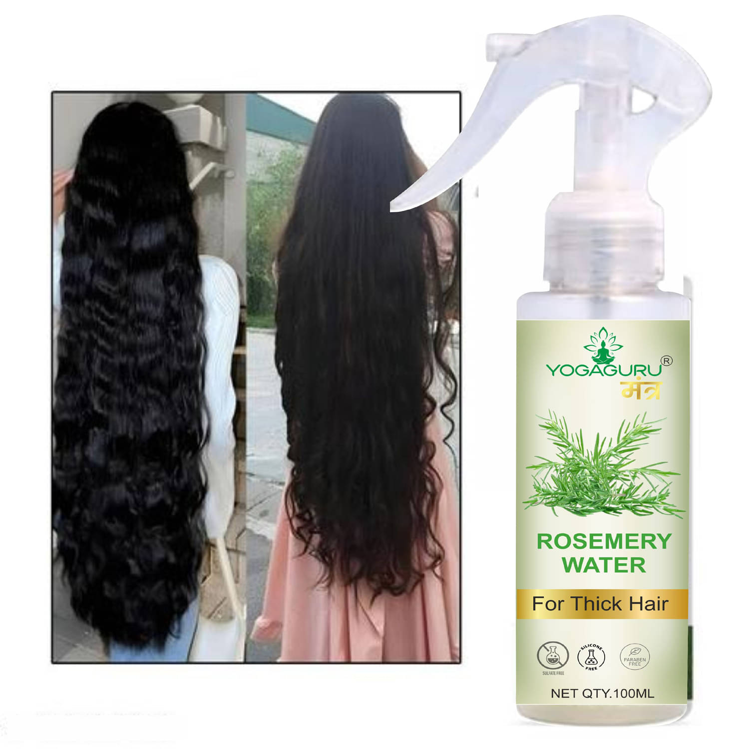     			yogaguru mantr Rosemary Water For Split-Ends Shine Hair Sprays 100 mL