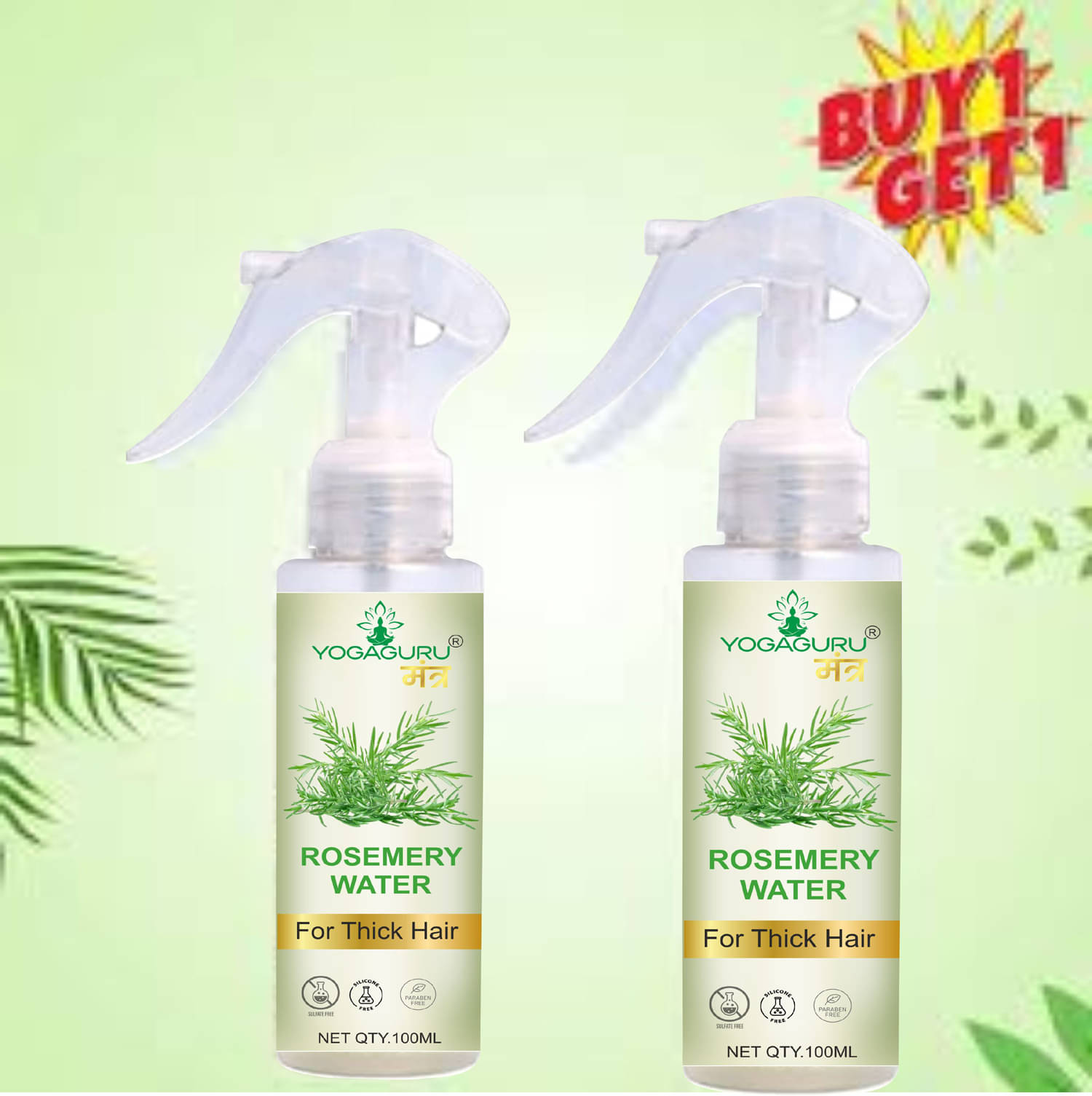     			yogaguru mantr Rosemary Water For Split-Ends Shine Hair Sprays 200 mL