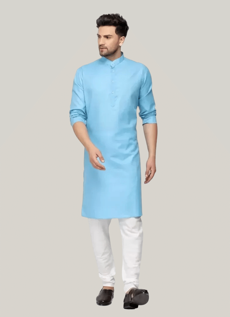 Balaji's Orange Cotton Blend Regular Fit Men's Kurta Pyjama Set ( Pack of 1 ) - Kurtas & Kurta Sets | Buy online on ZillyBuy
