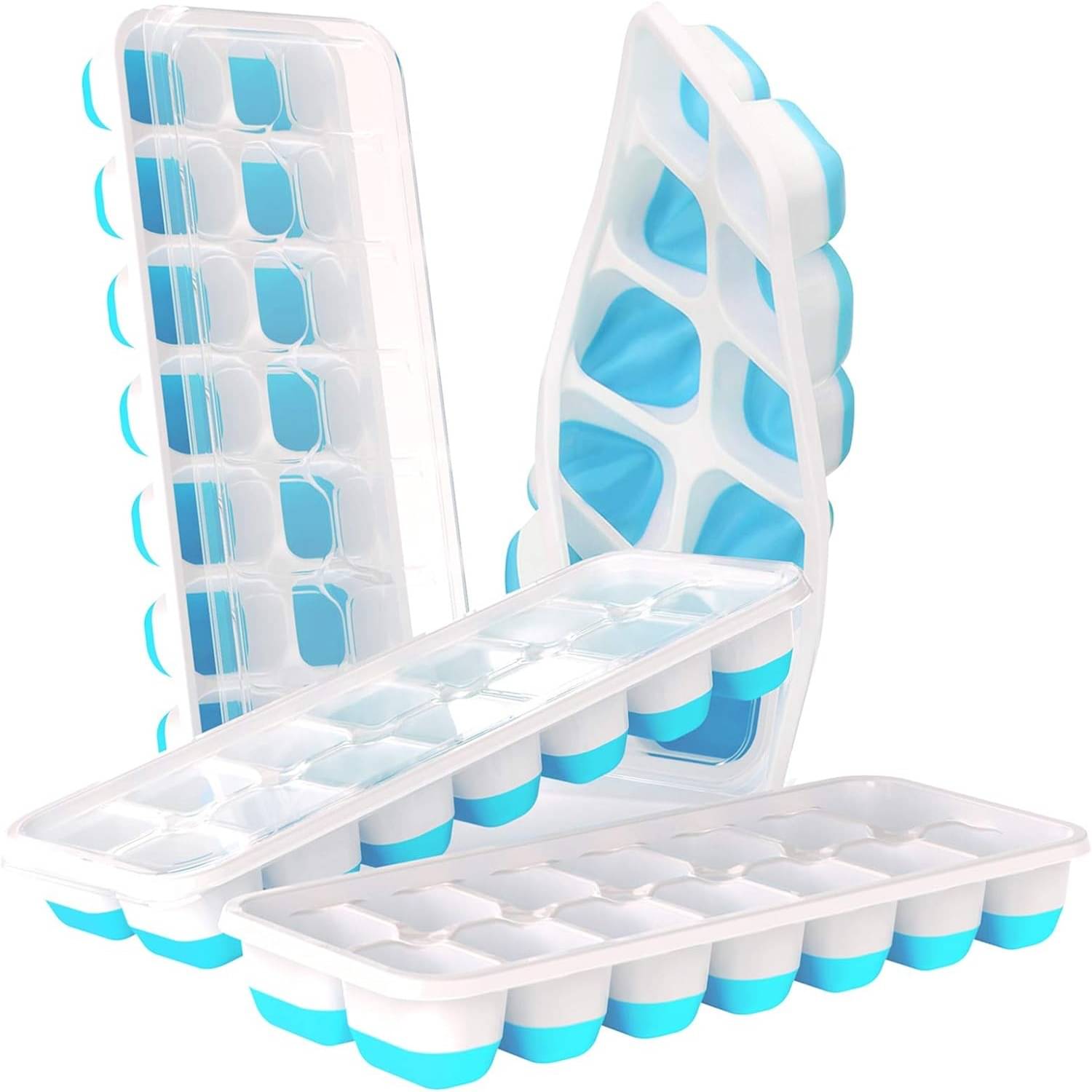     			Crasts Ice Cube Maker Trays Blue 4 Pcs
