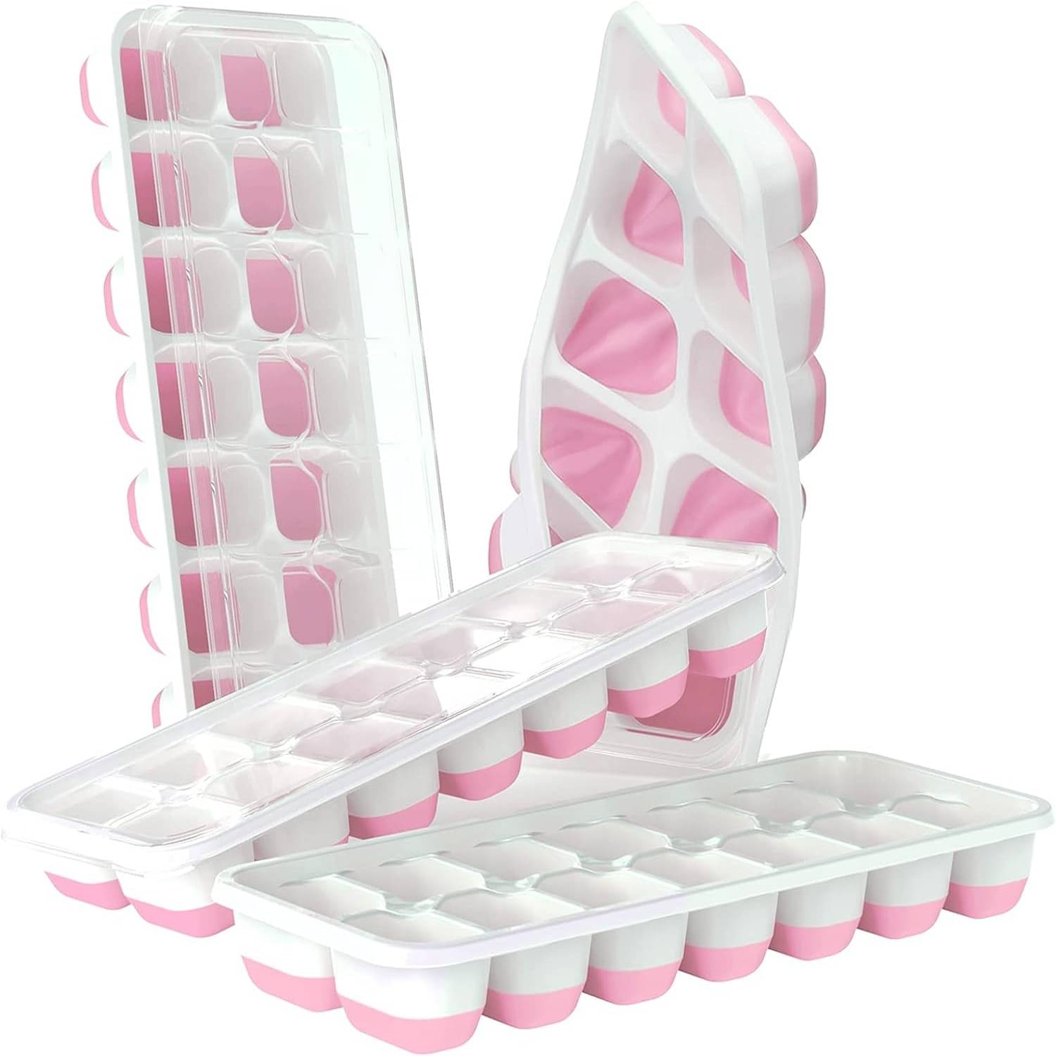     			Crasts Ice Cube Maker Trays Pink 4 Pcs