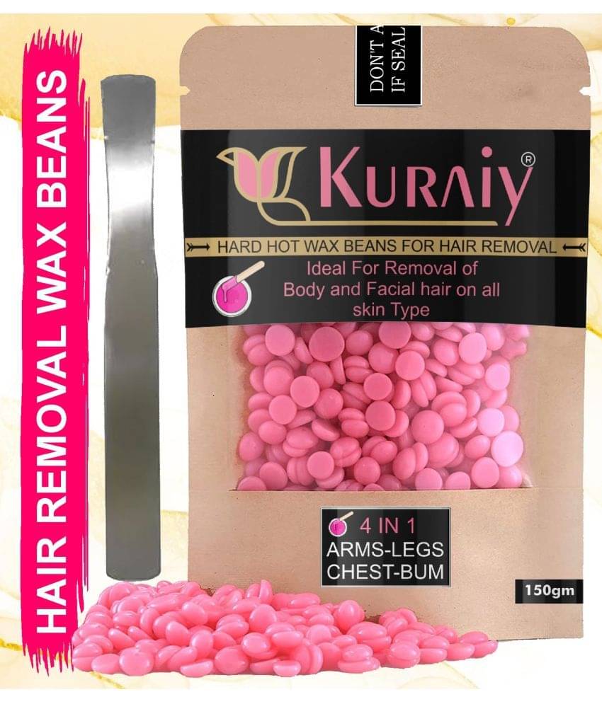 KURAIY Hair Removal Hot Hard Body Wax Beans (150Gm) for Face, Arm, Legs, and whole Body KURAIY Hair Removal Hot Hard Body Wax Beans (150Gm) for Face, Arm, Legs, and whole Body