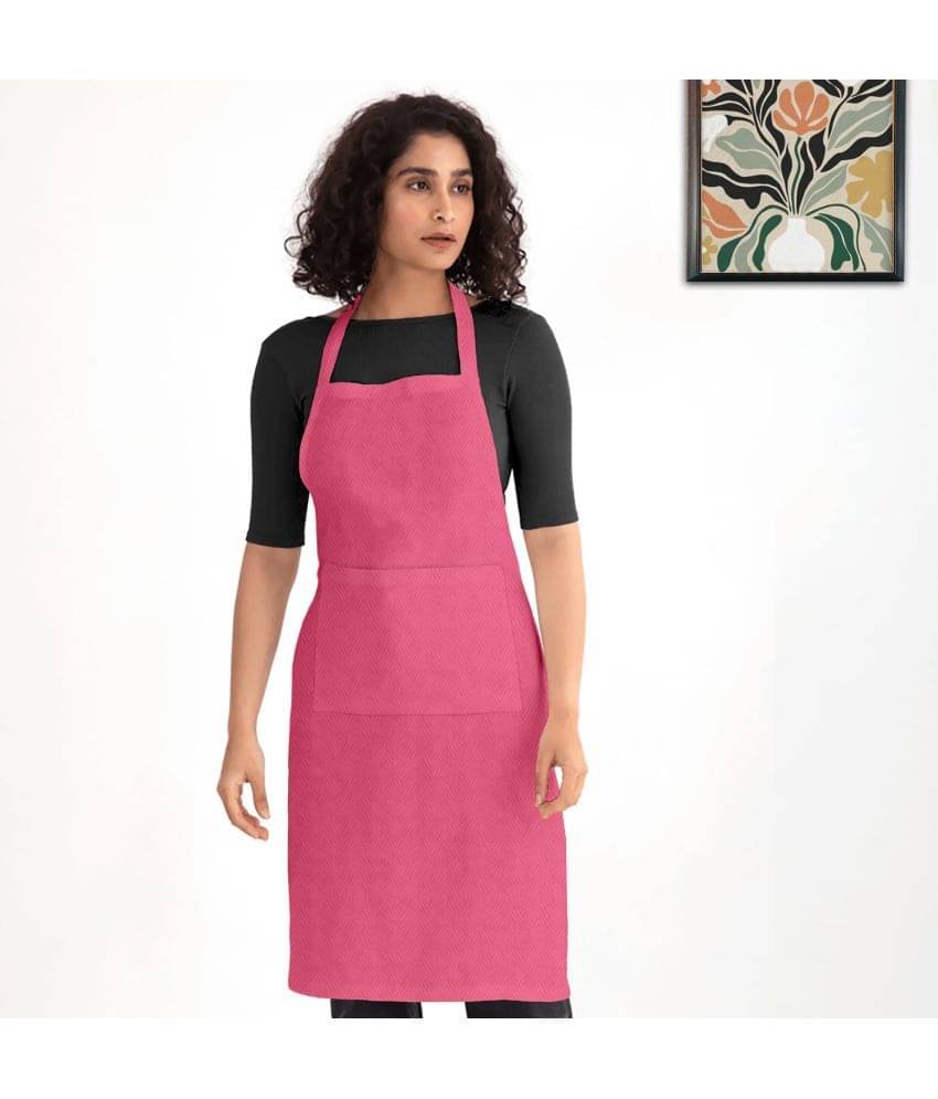 Oasis Hometex Cotton Solid Kitchen Apron with 1 Center Pocket ( Pack of 1 ) Oasis Hometex Cotton Solid Kitchen Apron with 1 Center Pocket ( Pack of 1 )