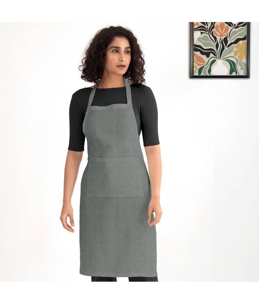 Oasis Hometex Cotton Solid Kitchen Apron with 1 Center Pocket ( Pack of 1 ) Oasis Hometex Cotton Solid Kitchen Apron with 1 Center Pocket ( Pack of 1 )