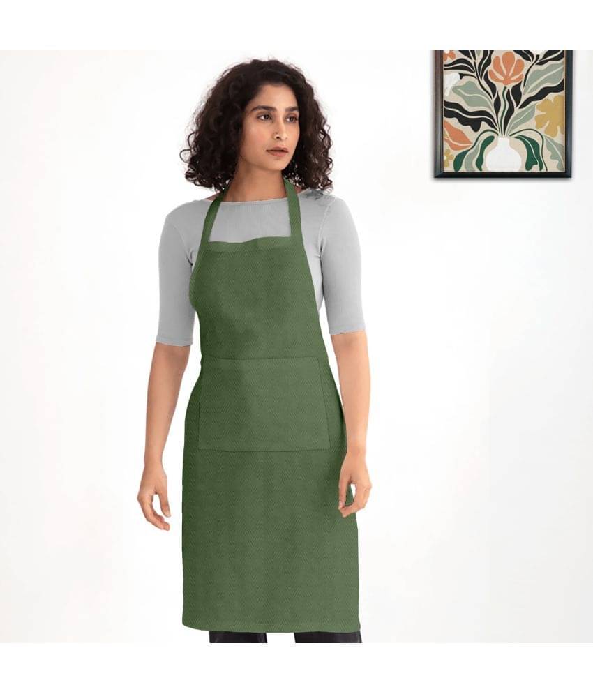 Oasis Hometex Cotton Solid Kitchen Apron with 1 Center Pocket ( Pack of 1 ) Oasis Hometex Cotton Solid Kitchen Apron with 1 Center Pocket ( Pack of 1 )