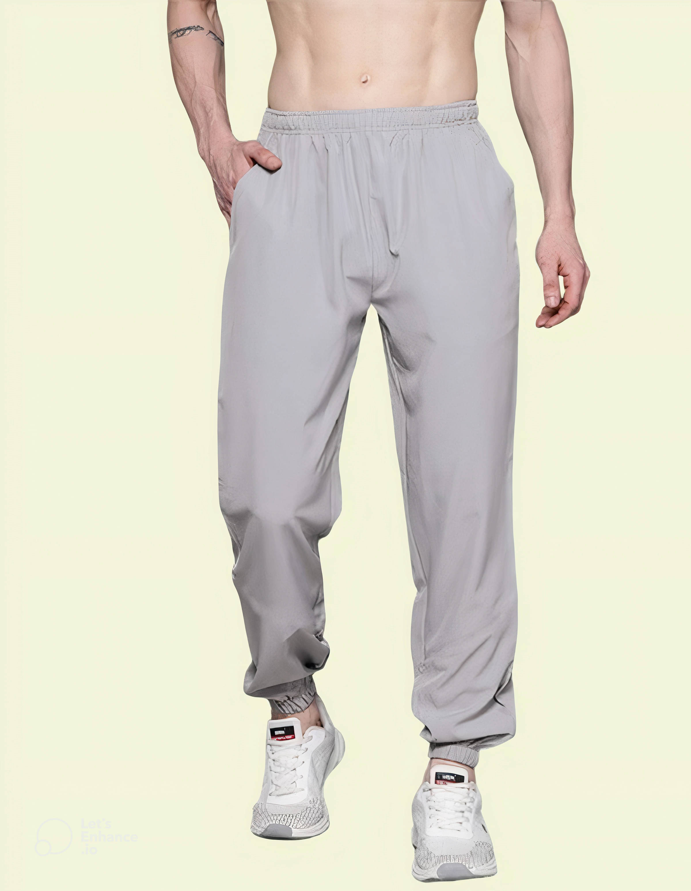     			PP Kurtis Grey Lycra Men's Joggers ( Pack of 1 )