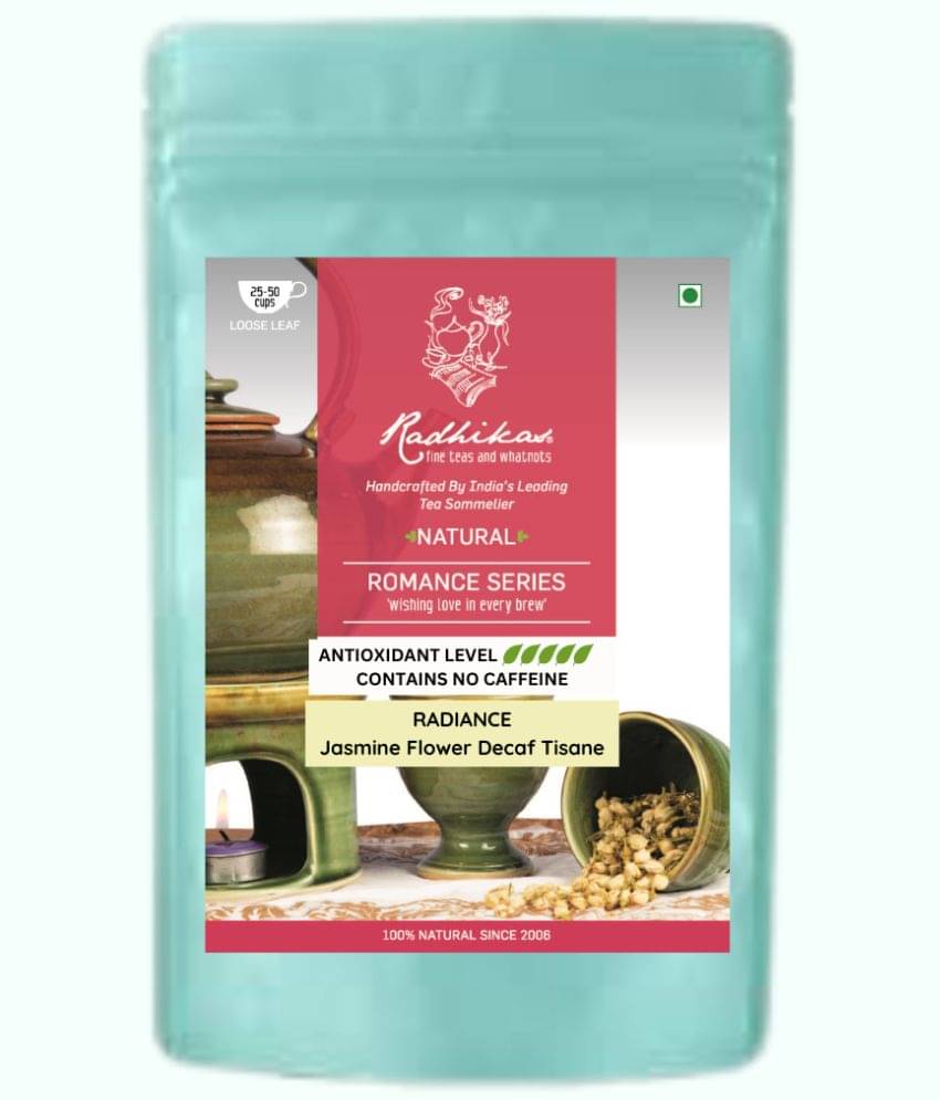 RADHIKAS FINE TEAS AND WHATNOTS Jasmine Tea Loose Leaf 50 gm RADHIKAS FINE TEAS AND WHATNOTS Jasmine Tea Loose Leaf 50 gm