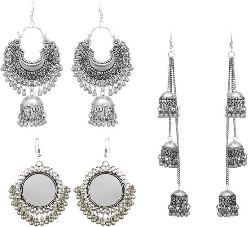     			Samridhi DC Silver Drop Earrings ( Pack of 1 )