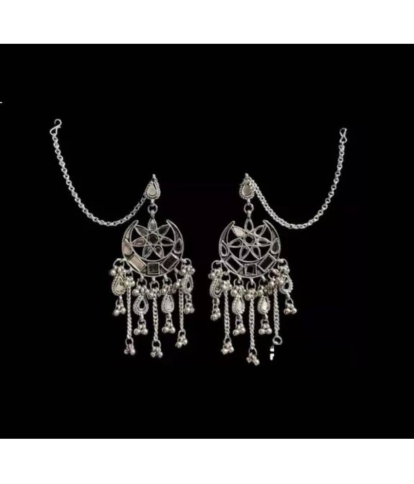 Samridhi DC Silver Drop Earrings ( Pack of 1 ) - Earrings | Buy online on ZillyBuy