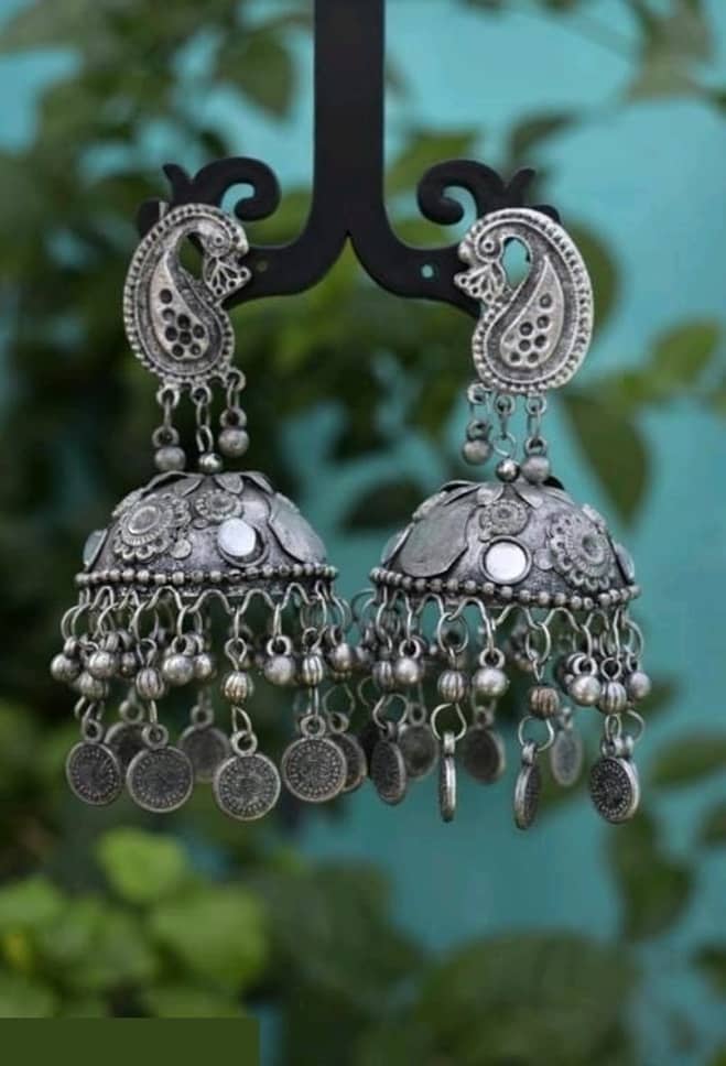 Samridhi DC Silver Jhumki Earrings ( Pack of 1 ) - Earrings | Buy online on ZillyBuy
