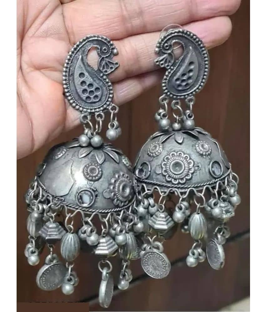 Samridhi DC Silver Jhumki Earrings ( Pack of 1 ) - Earrings | Buy online on ZillyBuy