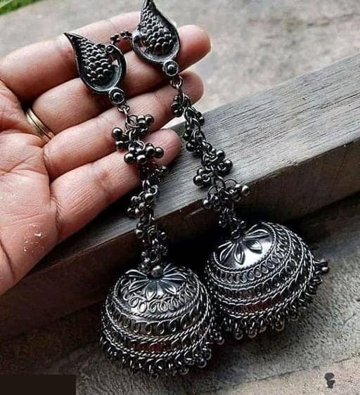 Samridhi DC Silver Jhumki Earrings ( Pack of 1 ) - Earrings | Buy online on ZillyBuy
