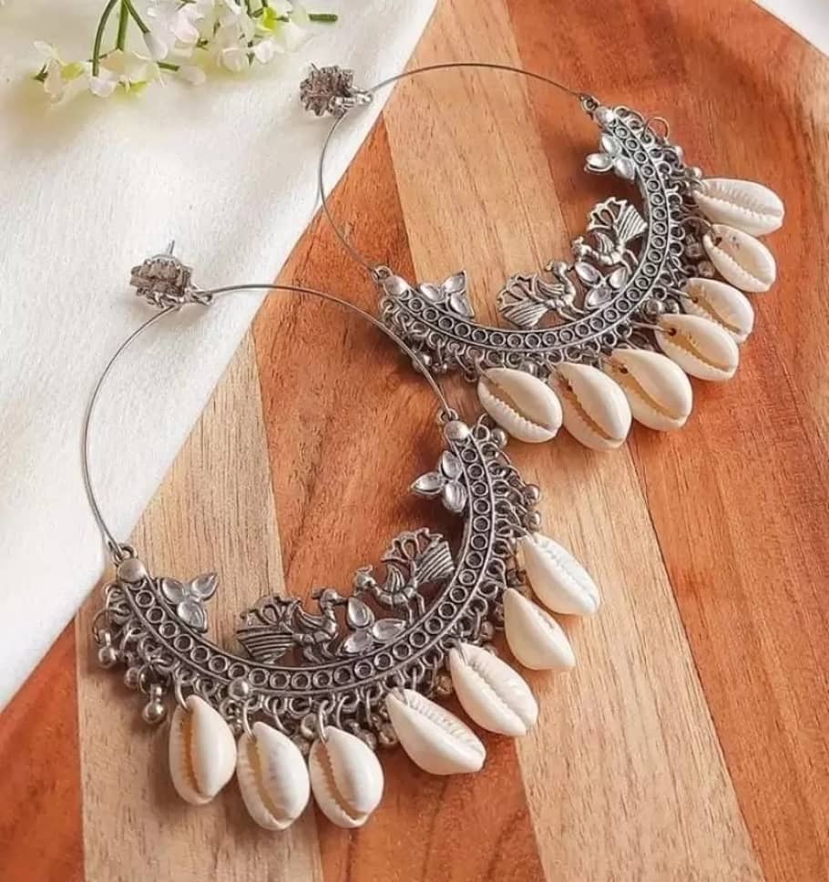 Samridhi DC Silver Jhumki Earrings ( Pack of 1 ) - Earrings | Buy online on ZillyBuy