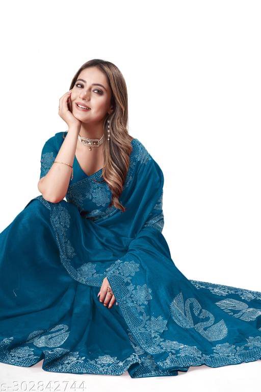 Shivadit ethnic Chiffon Cut Outs Saree With Unstitched Blouse Piece ( Mint Green ) Shivadit ethnic Chiffon Cut Outs Saree With Unstitched Blouse Piece ( Mint Green )