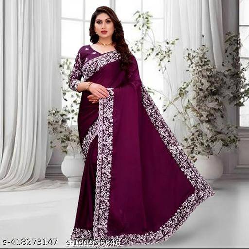 Shivadit ethnic Georgette Embroidered Saree With Unstitched Blouse Piece ( Purple ) Shivadit ethnic Georgette Embroidered Saree With Unstitched Blouse Piece ( Purple )