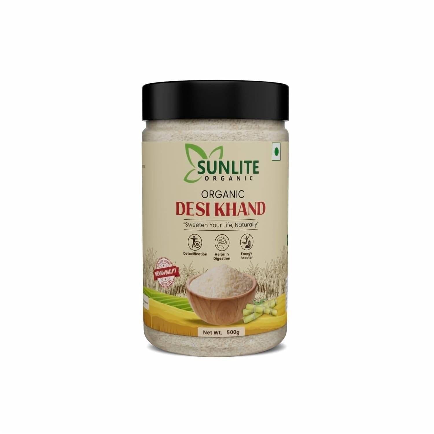 Sunlite Organic Chemical & Pesticides Free Brown Sugar Crystal 500 g     			Sunlite Organic Chemical & Pesticides Free Brown Sugar Crystal 500 g
