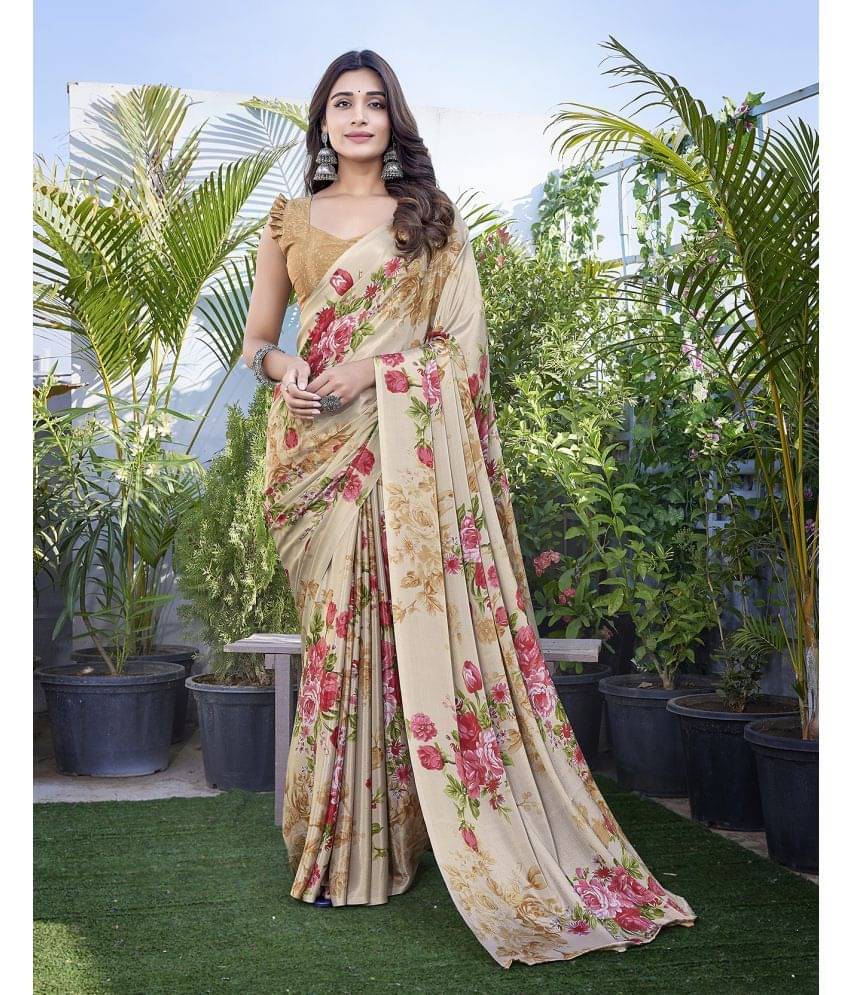 Yashika Silk Blend Printed Saree With Unstitched Blouse Piece ( Mustard )     			Yashika Silk Blend Printed Saree With Unstitched Blouse Piece ( Mustard )