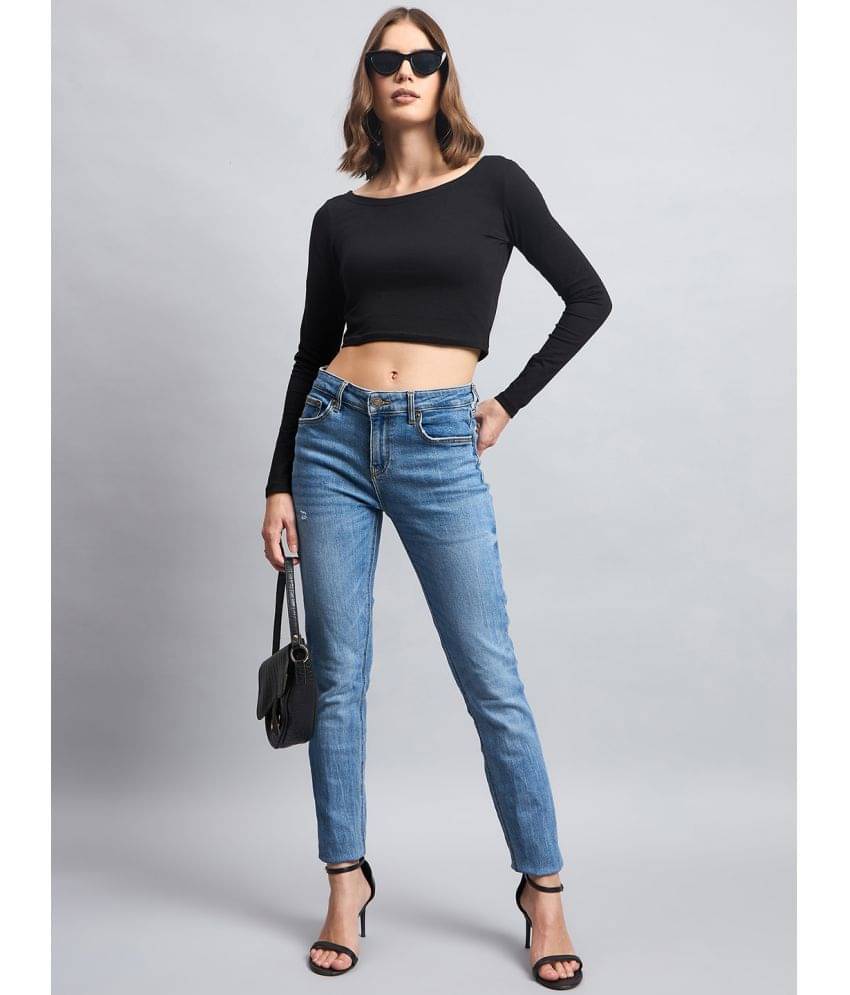 98 Degree North Women's Cotton Crop Top ( Black ) 98 Degree North Women's Cotton Crop Top ( Black )