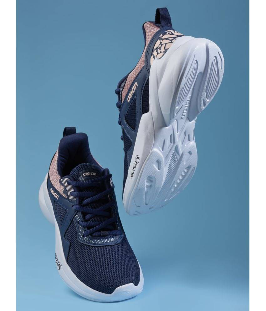     			ASIAN - Navy Women's Running Shoes