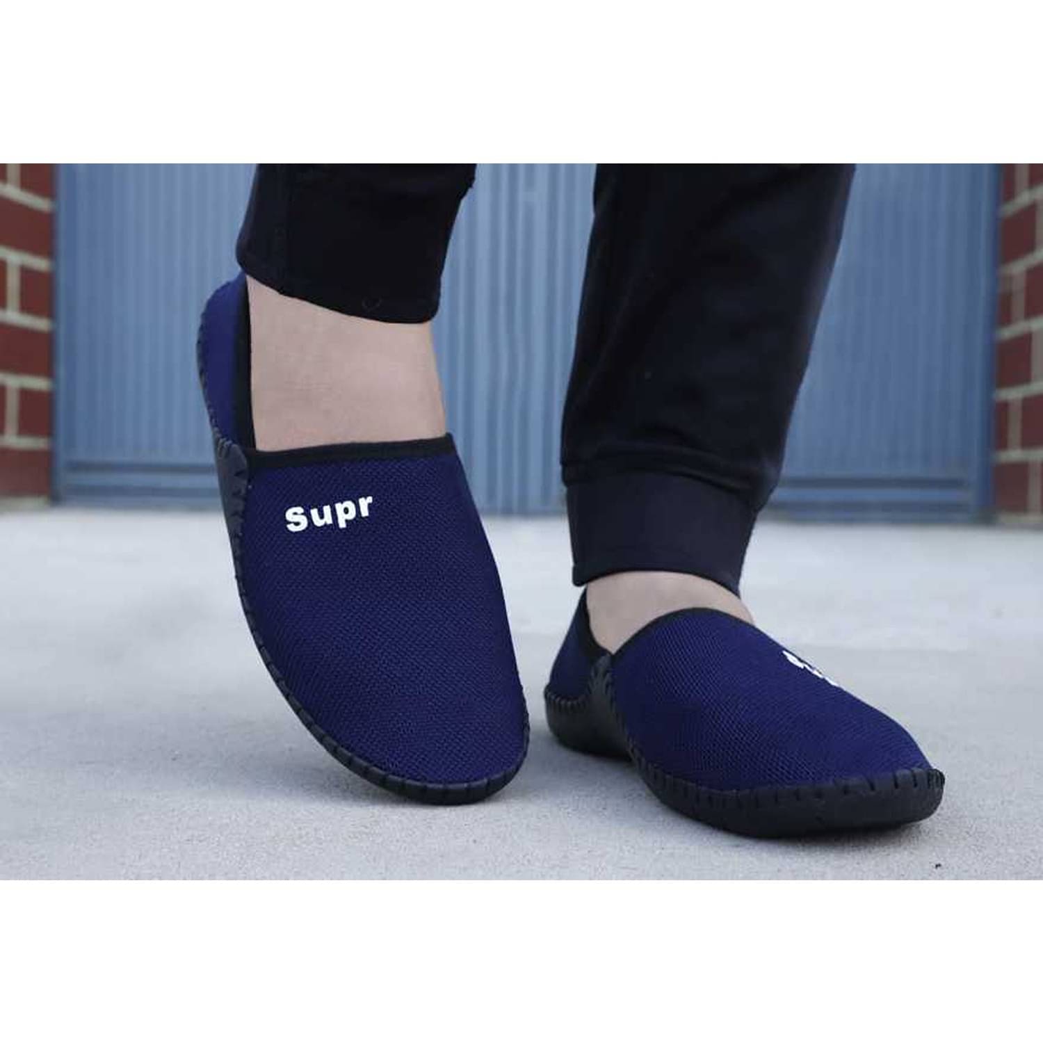     			Akiko Navy Men's Slip on