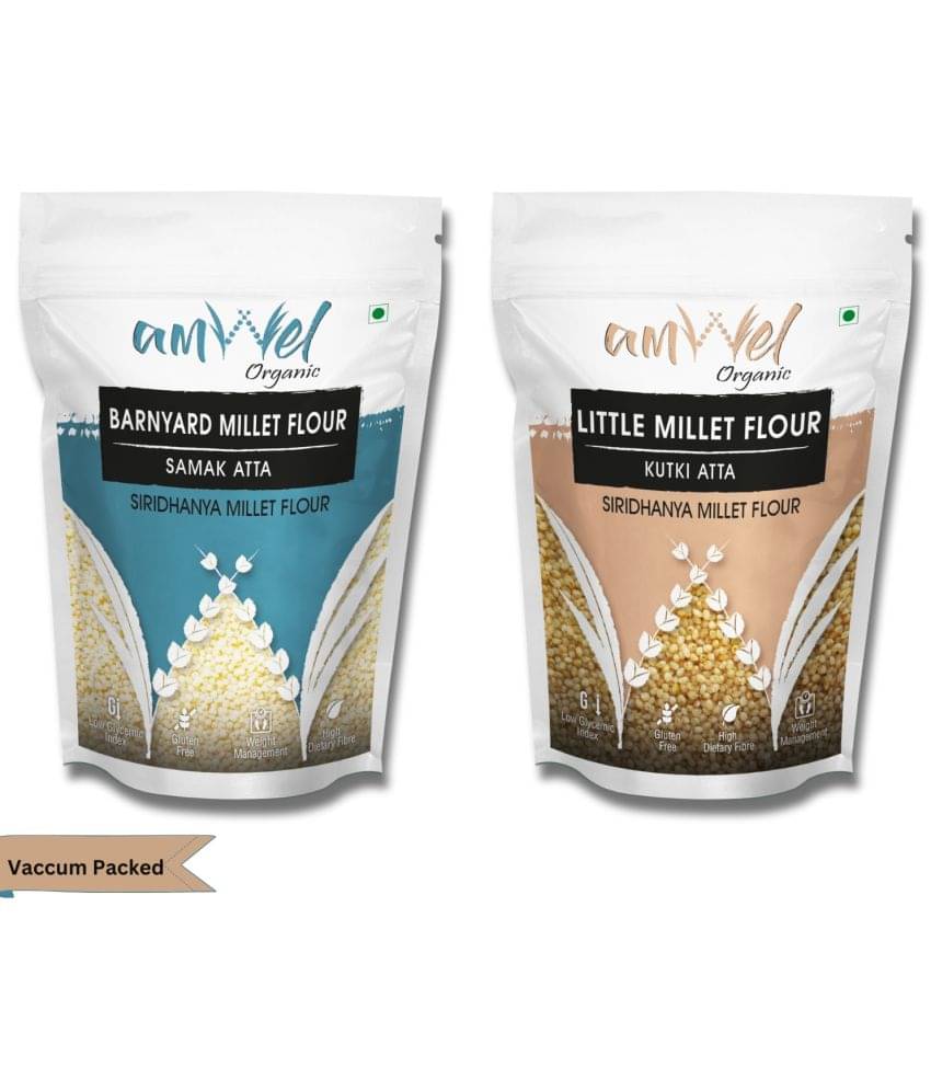 Amwel Barnyard Millet Flour 450g + Little Millet Flour 450g 900 gm Pack of 2 Amwel Barnyard Millet Flour 450g + Little Millet Flour 450g 900 gm Pack of 2
