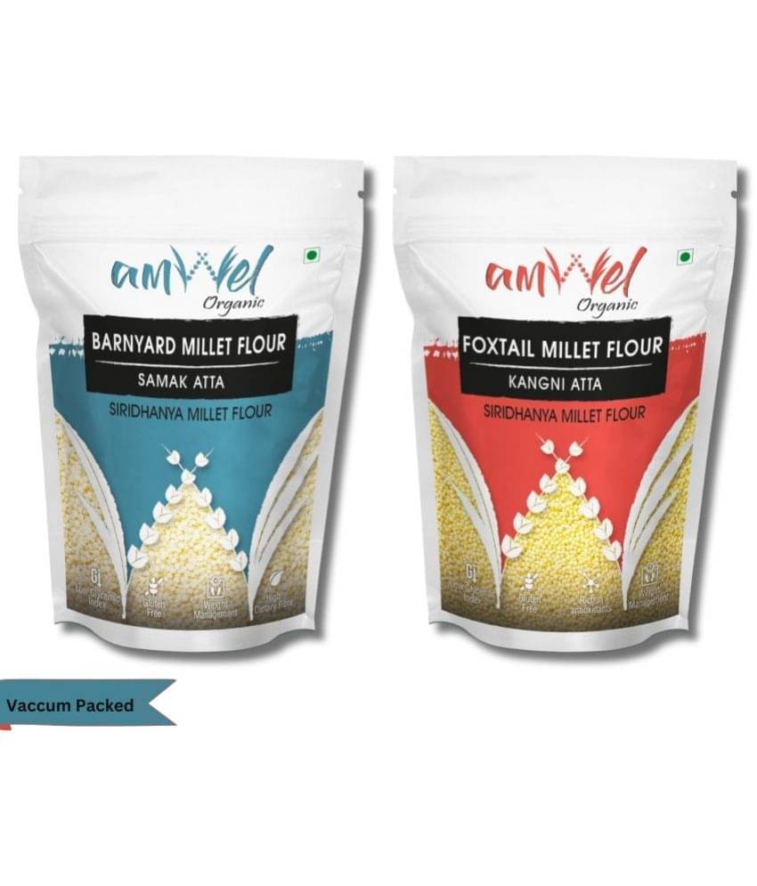 Amwel Barnyard Millet Flour 450g + Foxtail Millet Flour 450g 900 gm Pack of 2 Amwel Barnyard Millet Flour 450g + Foxtail Millet Flour 450g 900 gm Pack of 2
