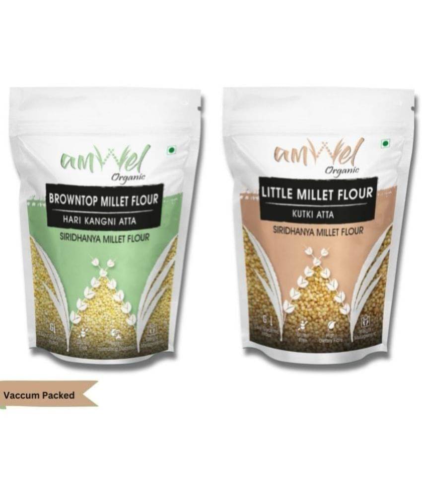     			Amwel Browntop Millet Flour 450g + Little Millet Flour 450g 900 gm Pack of 2
