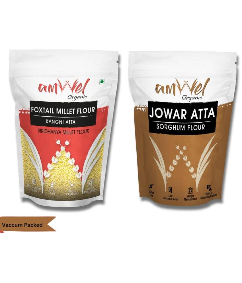 Amwel Foxtail Millet Flour 450g + Sorghum Flour 450g 900 gm Pack of 2     			Amwel Foxtail Millet Flour 450g + Sorghum Flour 450g 900 gm Pack of 2