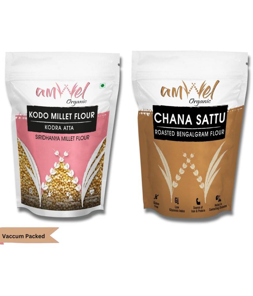 Amwel Kodo Millet Flour 450g + Bengal Gram Flour 450g 900 gm Pack of 2 Amwel Kodo Millet Flour 450g + Bengal Gram Flour 450g 900 gm Pack of 2