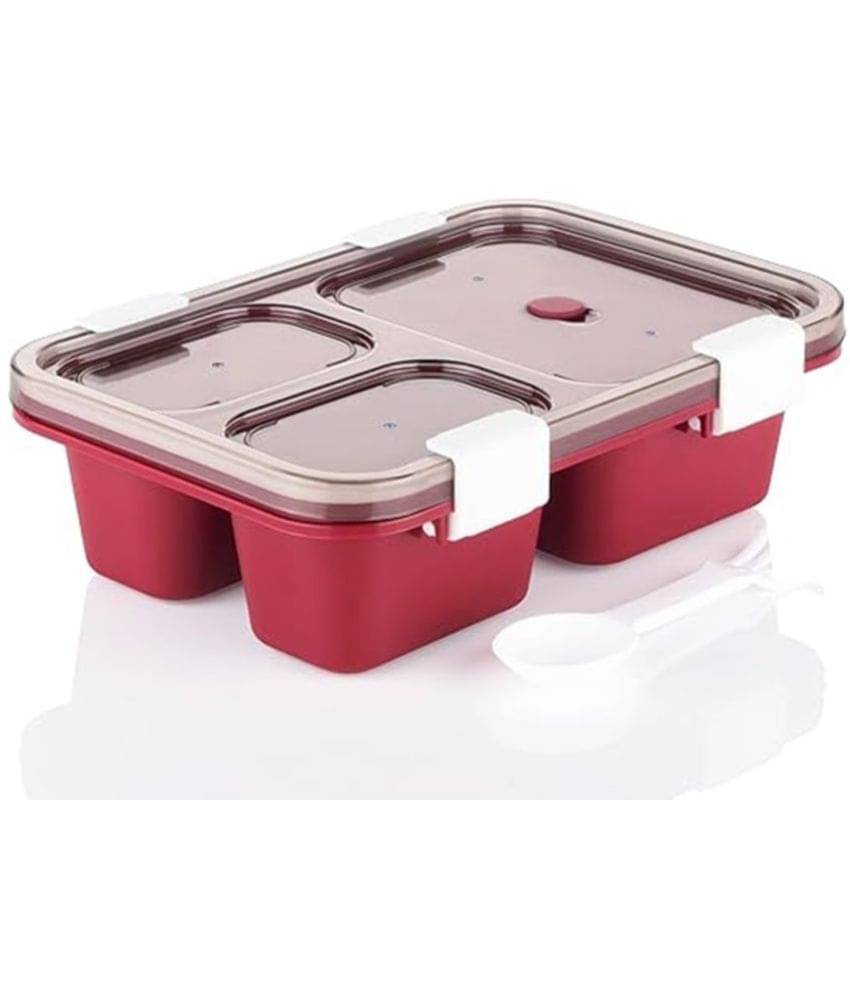     			Analog Kitchenware 3 Compartment School/Office Plastic Lunch Box 1 - Container ( Pack of 1 )