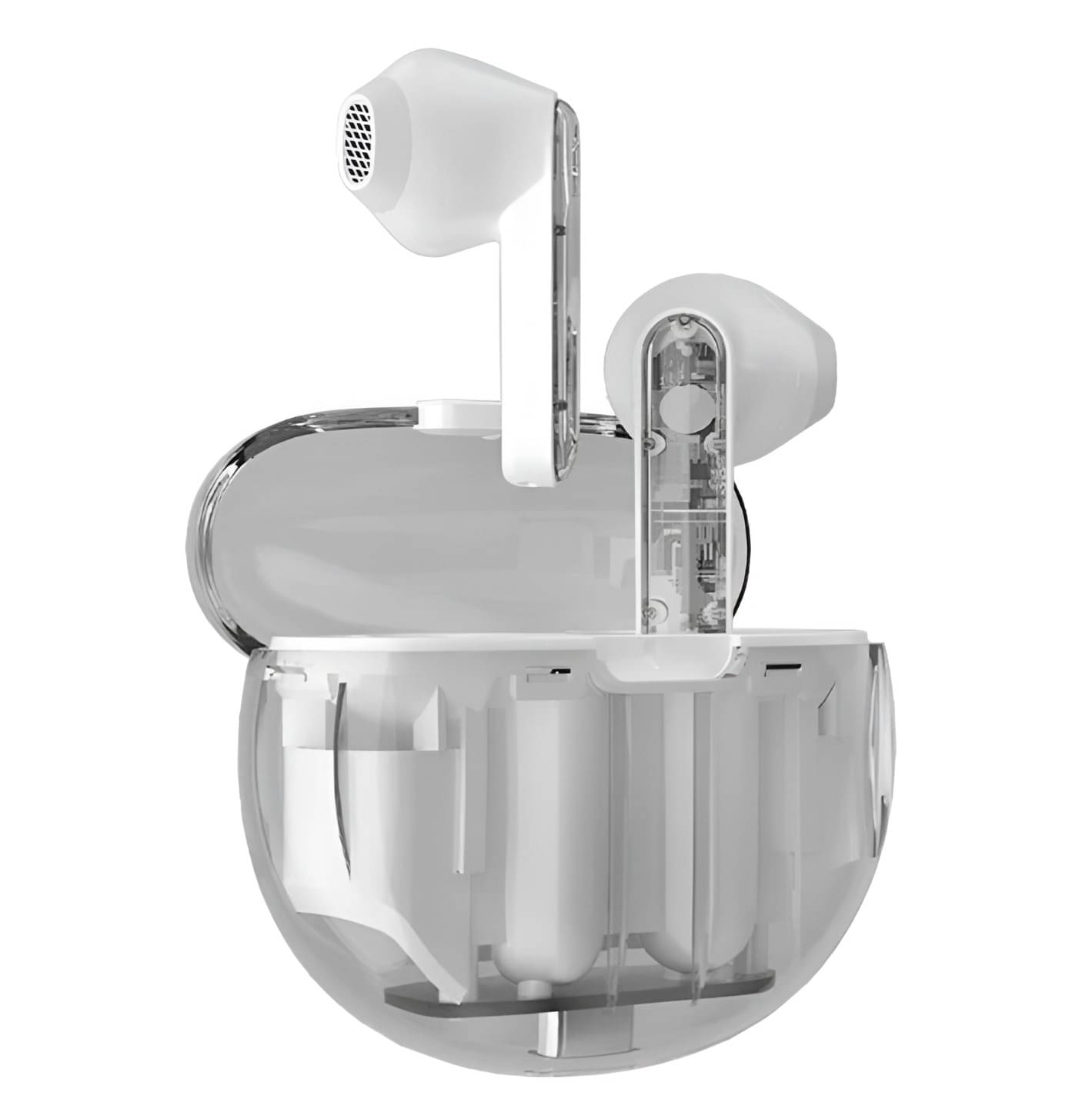     			COREGENIX S6 Transparent Bluetooth True Wireless (TWS) In Ear 20 Hours Playback Low Latency,Powerfull bass IPX4(Splash & Sweat Proof) White