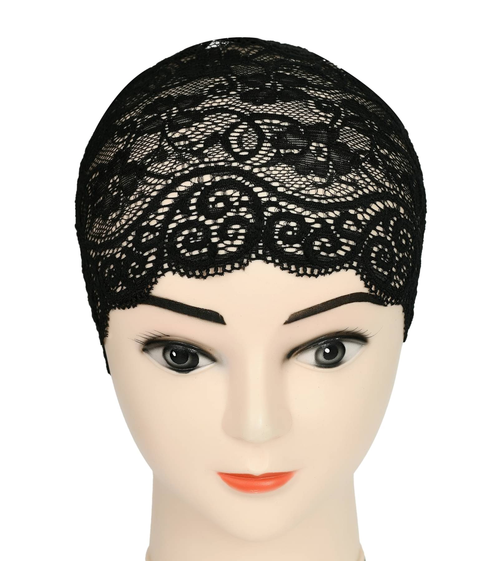     			DCENT KRAFT Black Lycra Stitched Hijab - Pack of 2