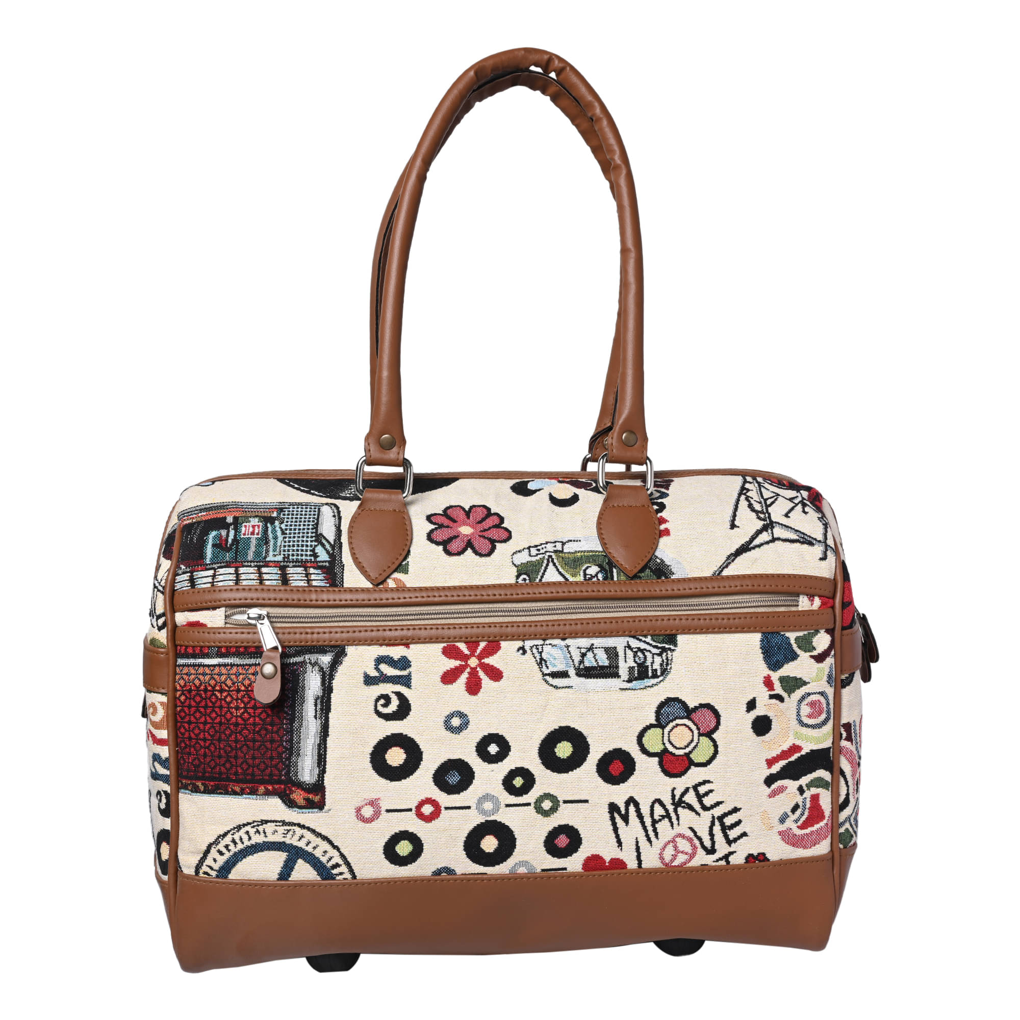     			ENSAC 30 Ltrs Beige Fabric Duffle Bag