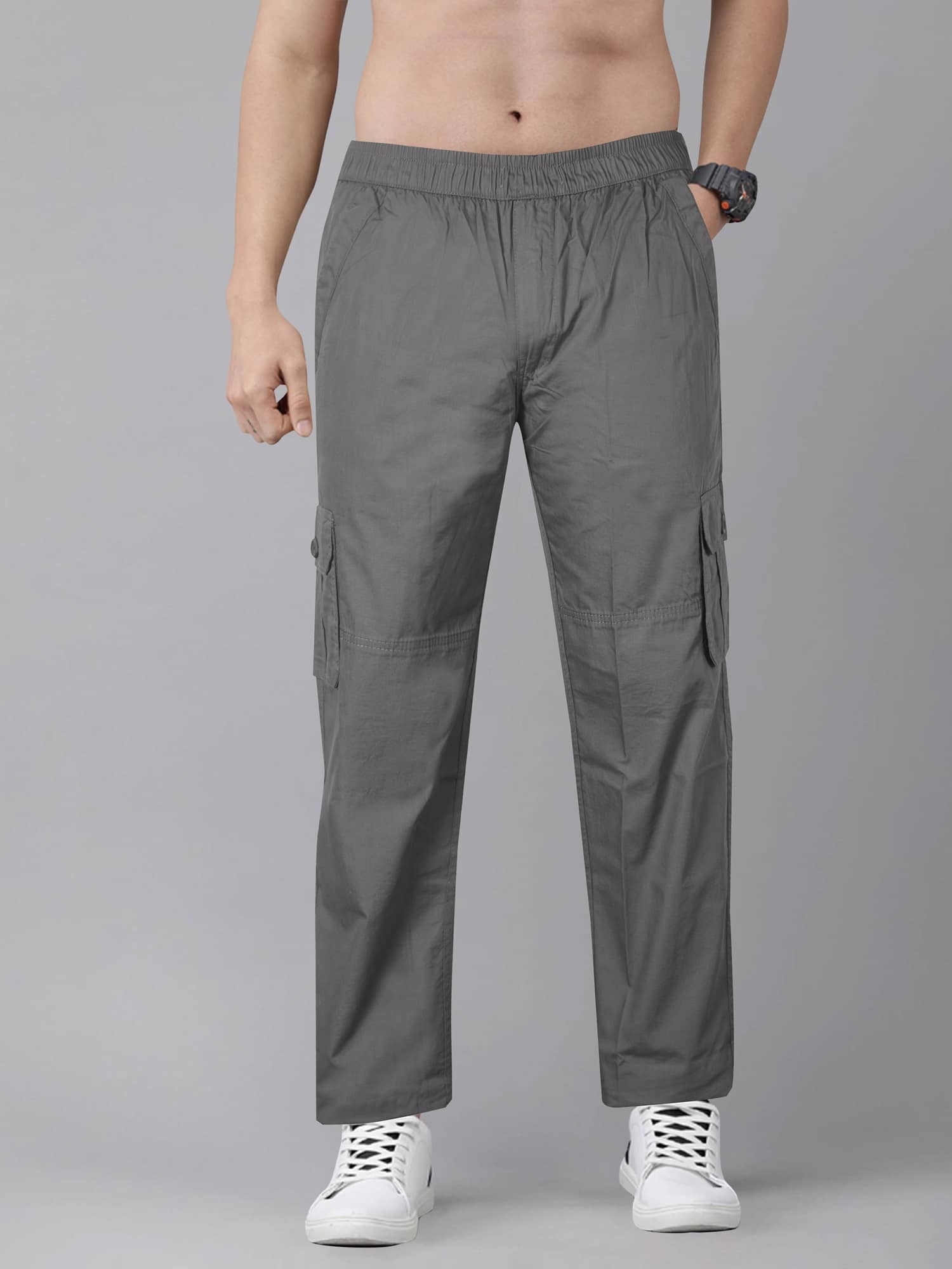 JB JUST BLACK Grey Cotton Blend Men's Trackpants ( Pack of 1 ) - Track Pants | Buy online on ZillyBuy