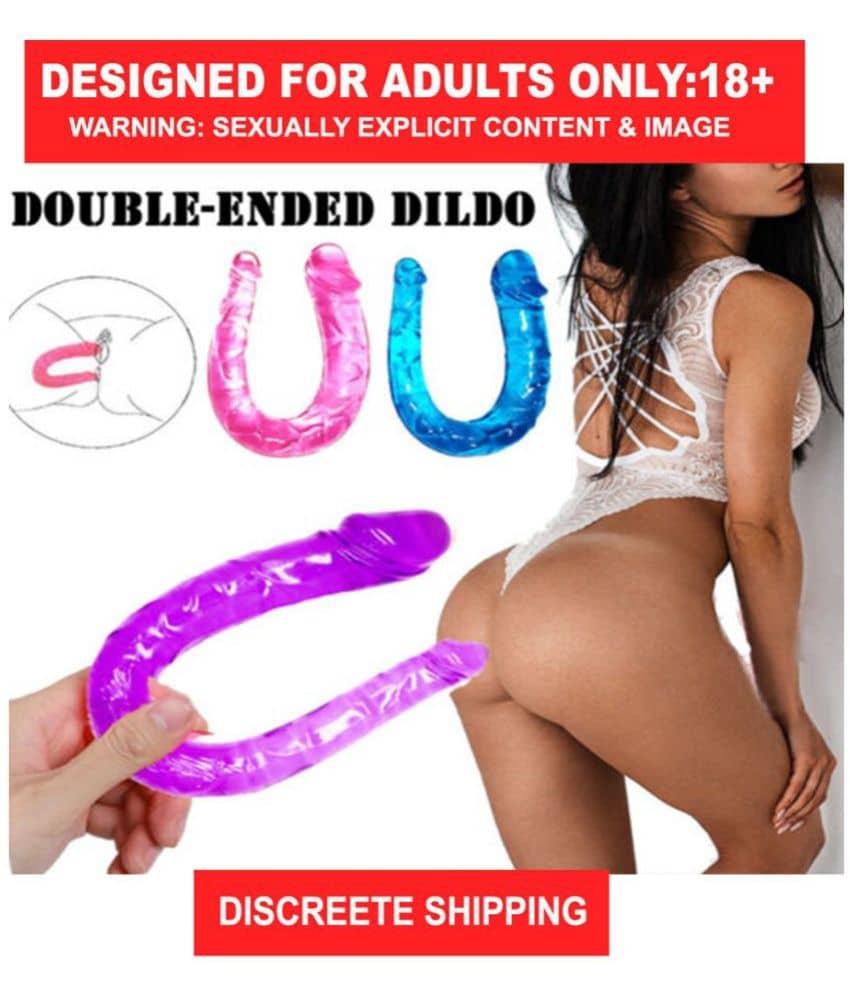 Jelly Double dong Double-Ended Panetration Dildo Strap On Dual Realistic Sex Toys For Lesbian