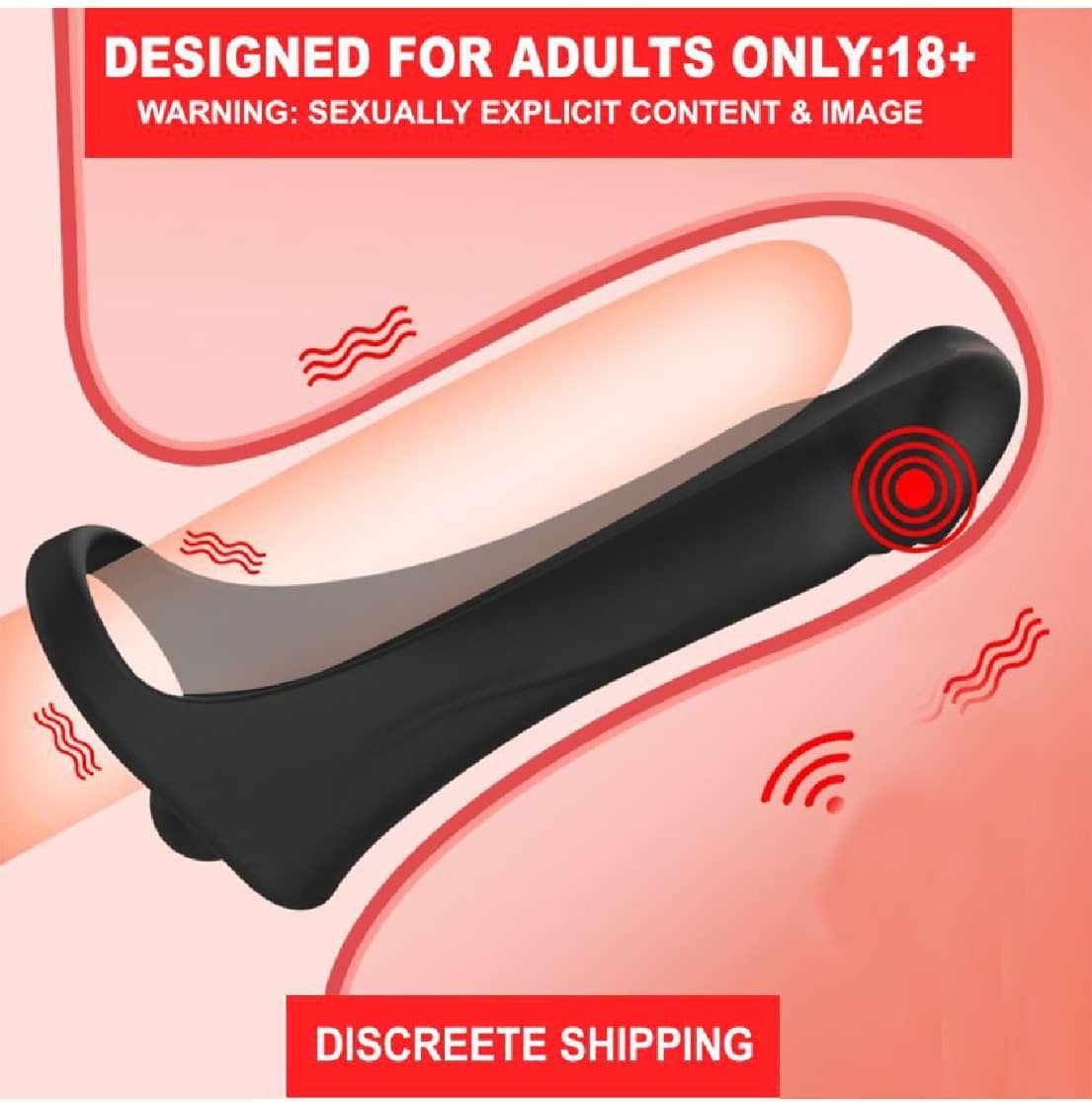 Kamahouse Premium Quality Double Penetration Vibrating Bu-tt Plug and Cock Rings Dong for Couples