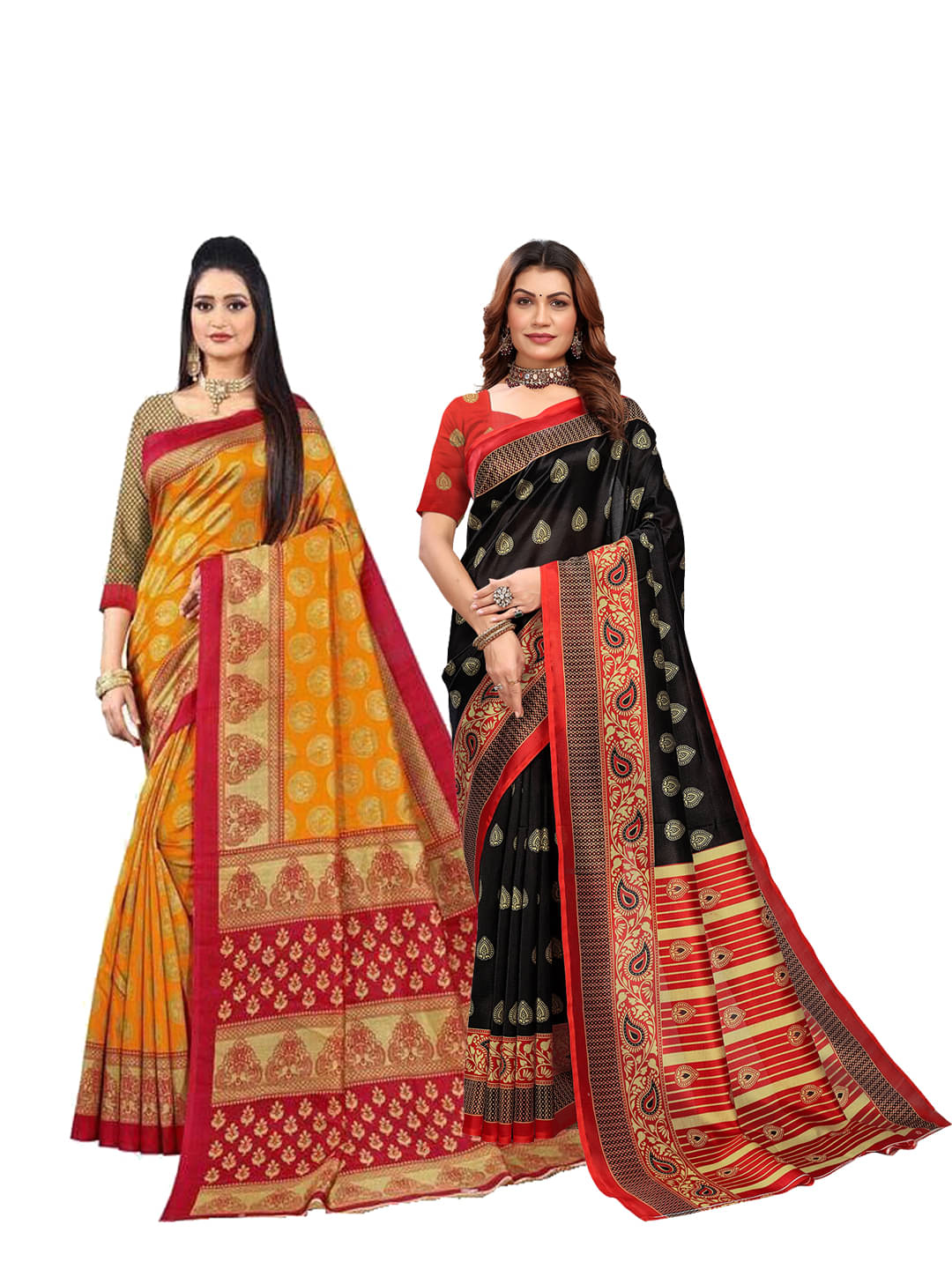 Kanooda Prints Art Silk Printed Saree With Unstitched Blouse Piece ( Black ) Kanooda Prints Art Silk Printed Saree With Unstitched Blouse Piece ( Black )