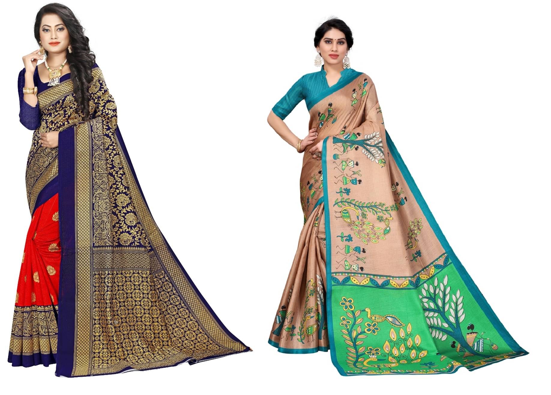 Kanooda Prints Art Silk Printed Saree With Unstitched Blouse Piece ( Multicolor2 ) Kanooda Prints Art Silk Printed Saree With Unstitched Blouse Piece ( Multicolor2 )