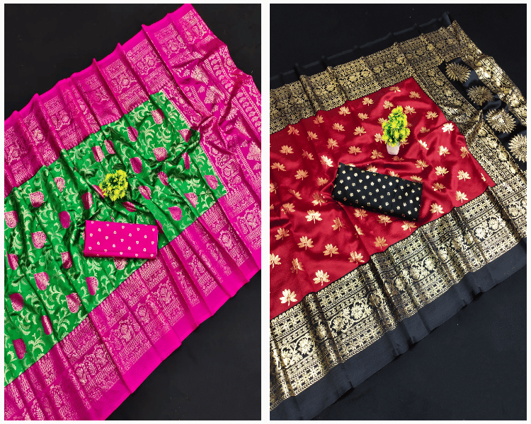 Kanooda Prints Art Silk Printed Saree With Unstitched Blouse Piece ( Green ) Kanooda Prints Art Silk Printed Saree With Unstitched Blouse Piece ( Green )
