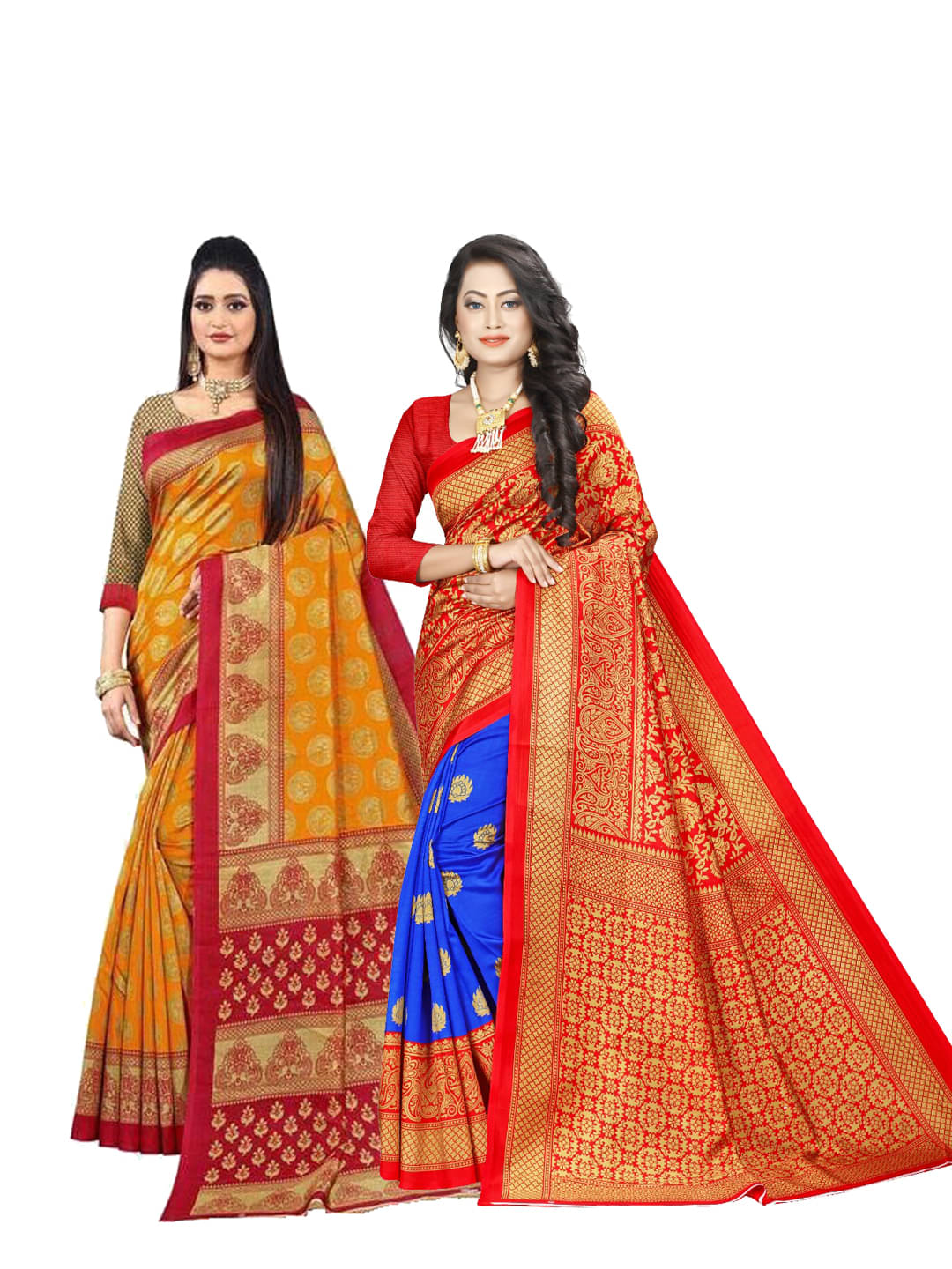     			Kanooda Prints Art Silk Printed Saree With Unstitched Blouse Piece ( LightBLue )