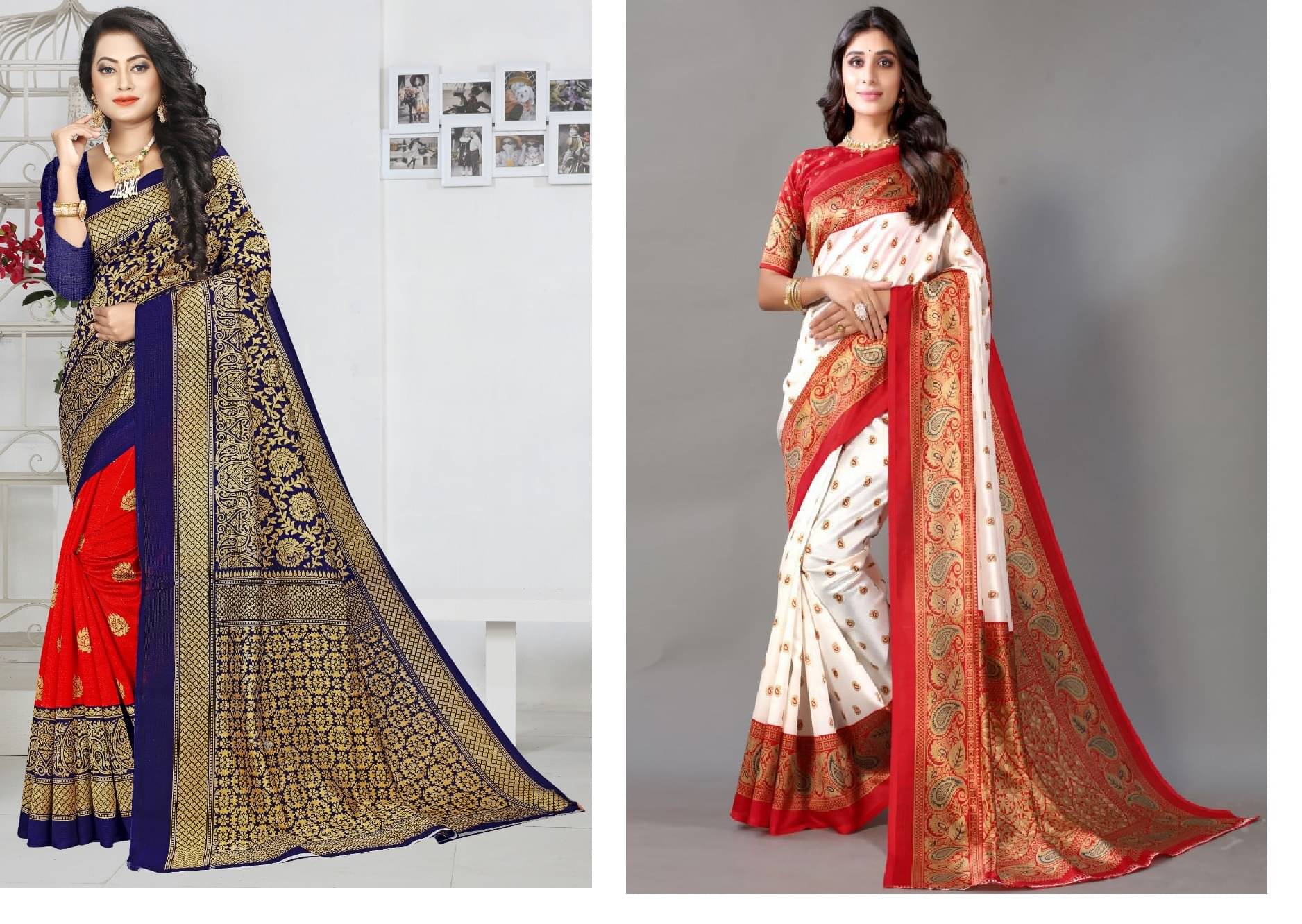     			Kanooda Prints Art Silk Printed Saree With Unstitched Blouse Piece ( Red )